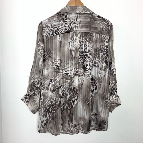 Dressbarn Animal Print Blouse - Picture 6 of 9